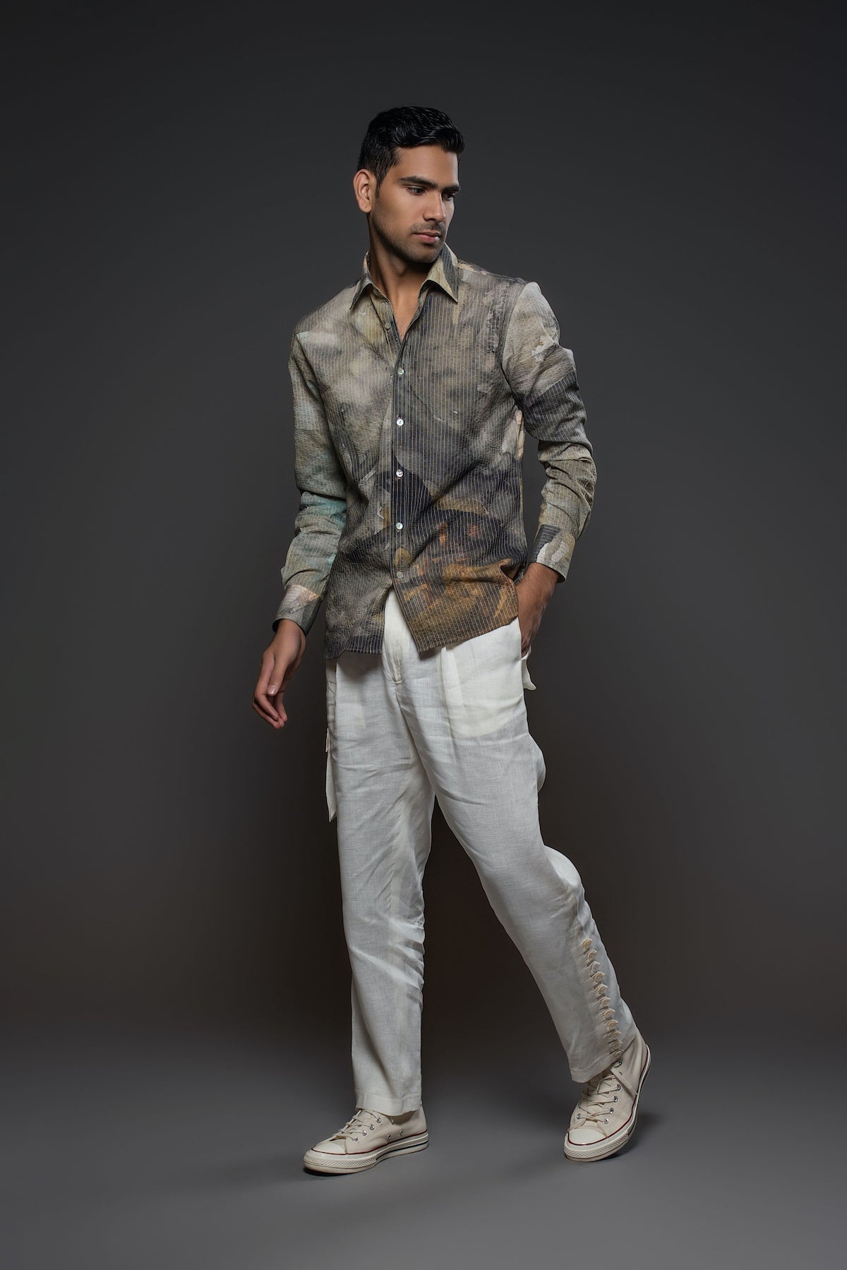 Balance By Rohit Bal Men Heavy Voile Printed Shirt