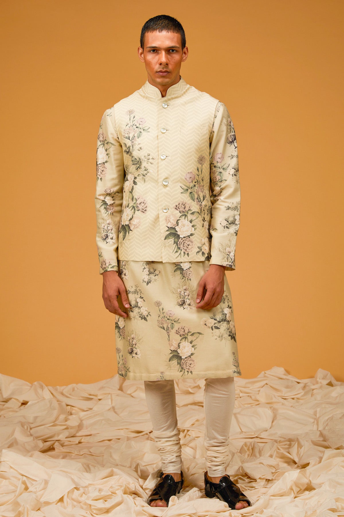 Digital Printed Bundi & Kurta Set