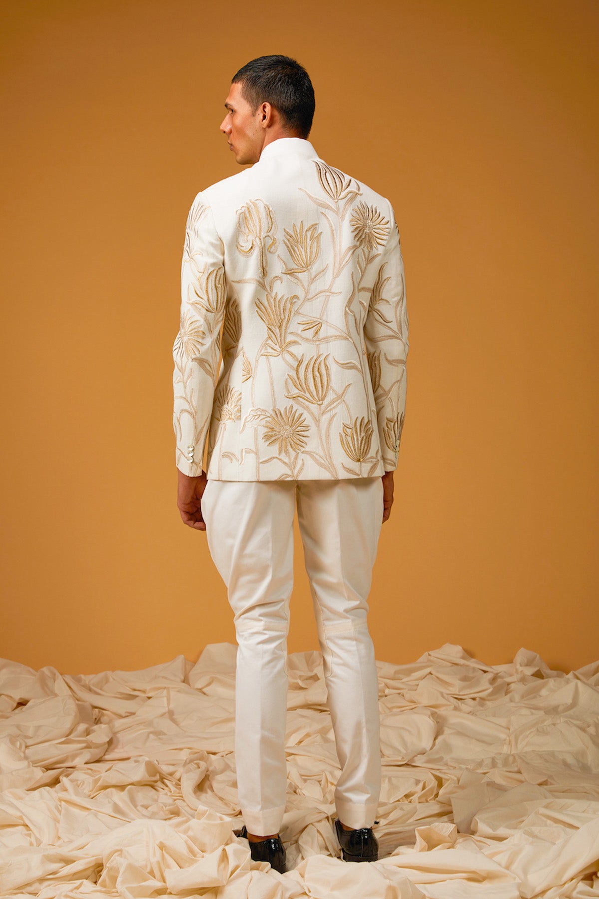 Men's Ivory Floral Bandgala