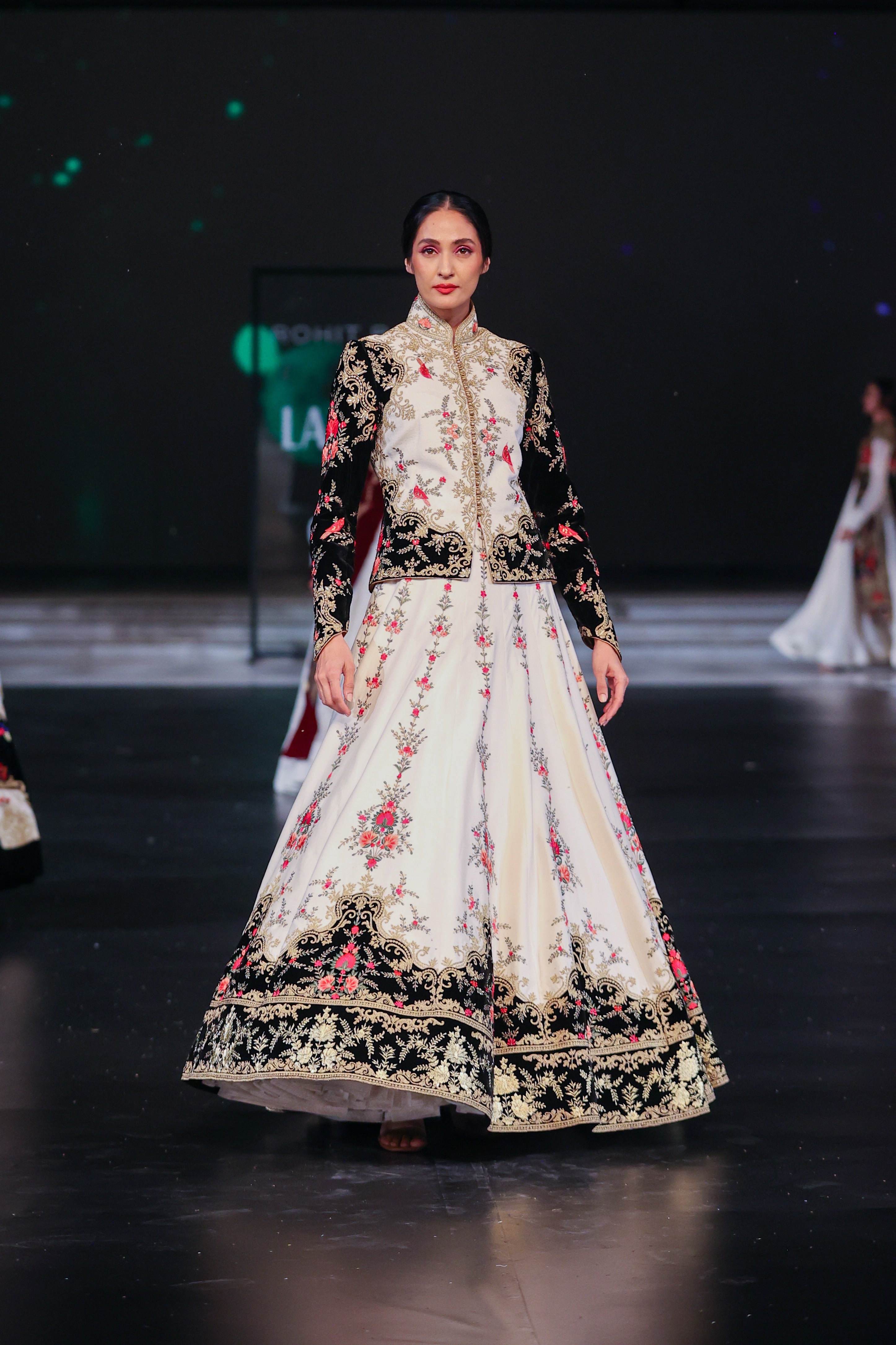 Elegant Matka Silk & Velvet Short Jacket & Skirt