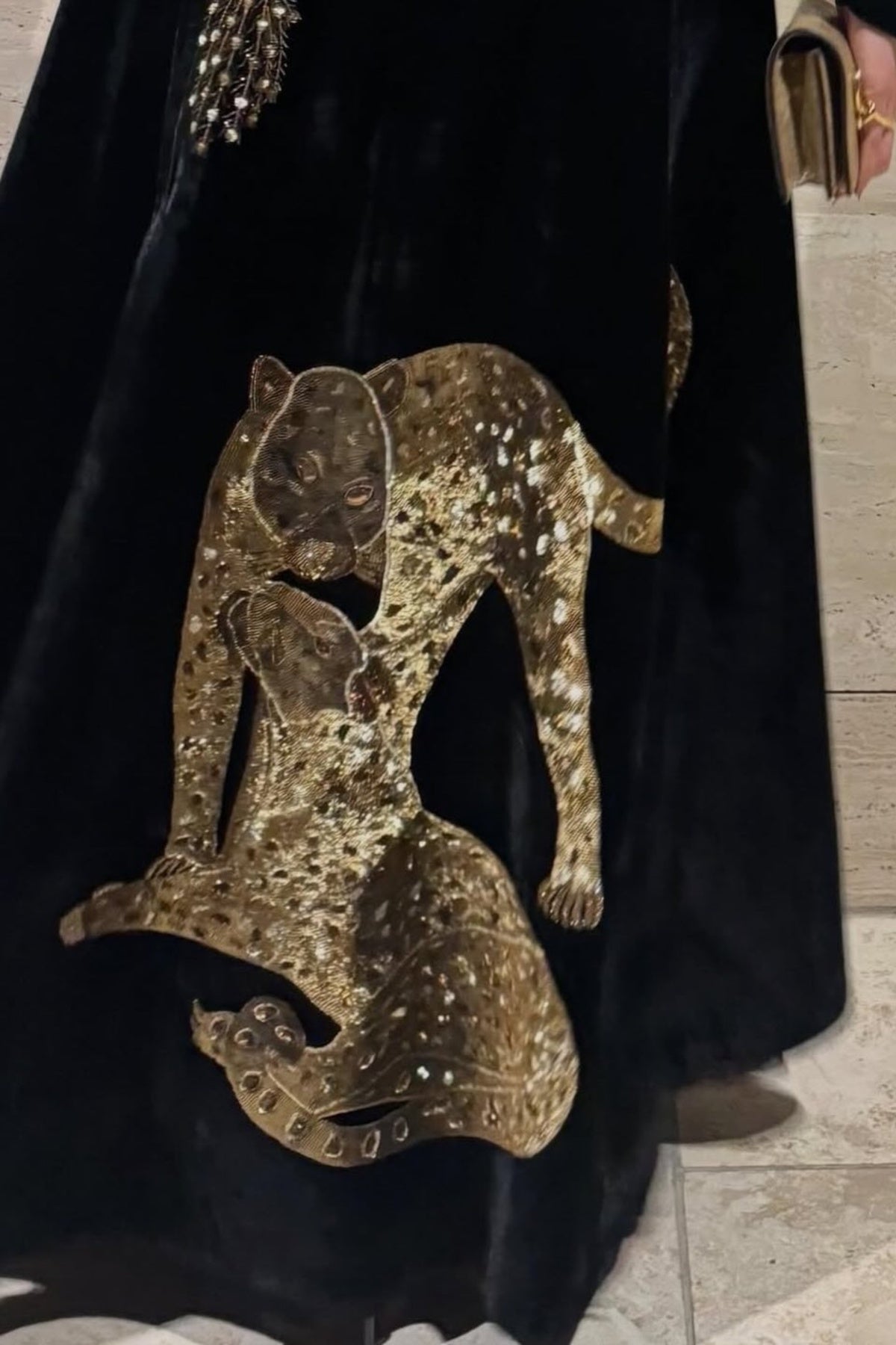 Women's Black Silk Velvet Long Jacket
