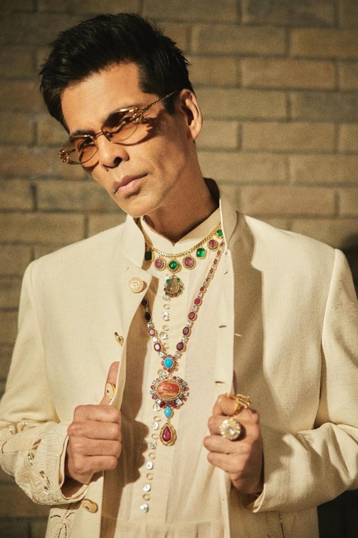 Men's Ivory Matka Silk Sherwani