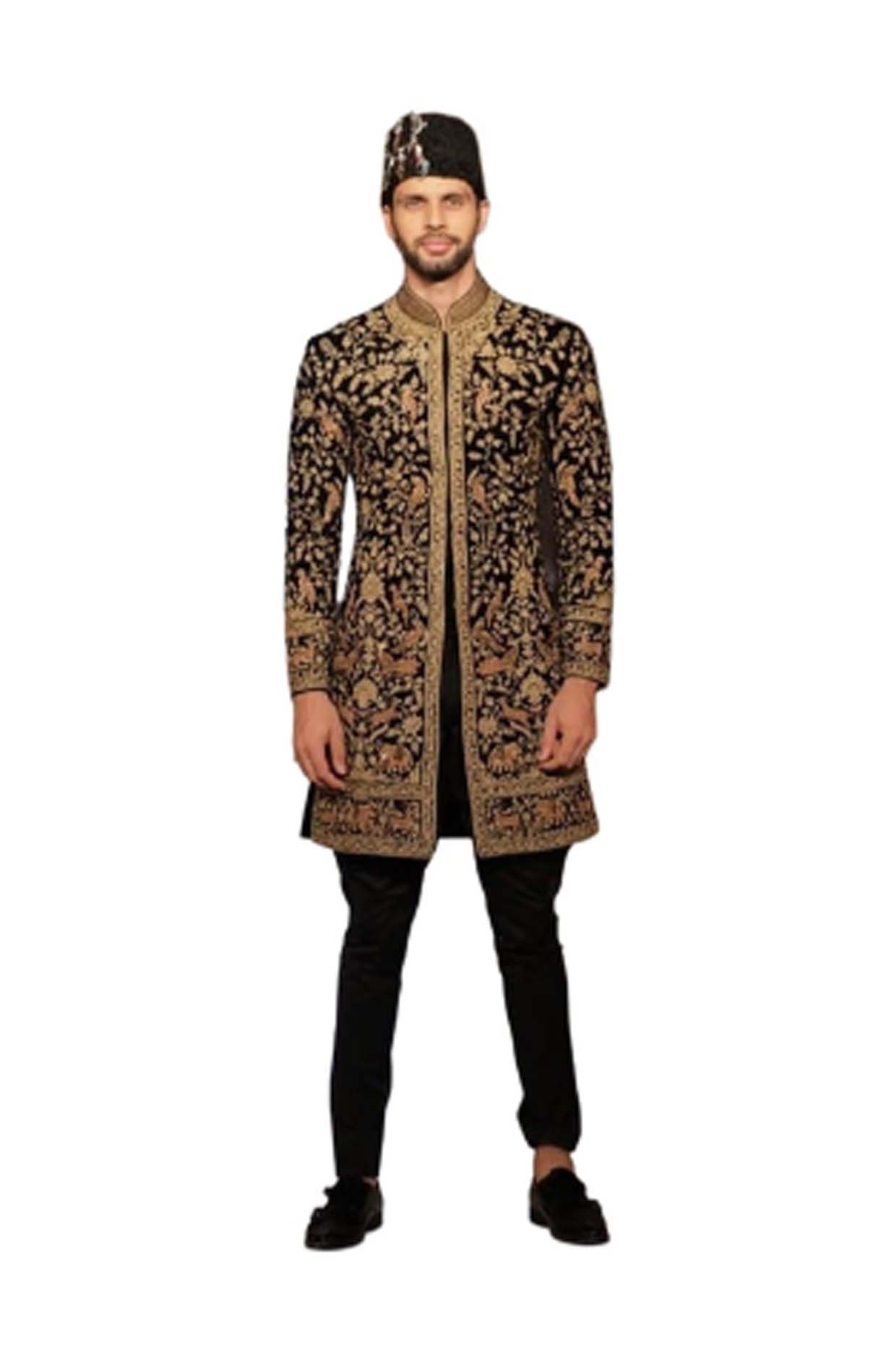 Women's Black Anarkali Set
