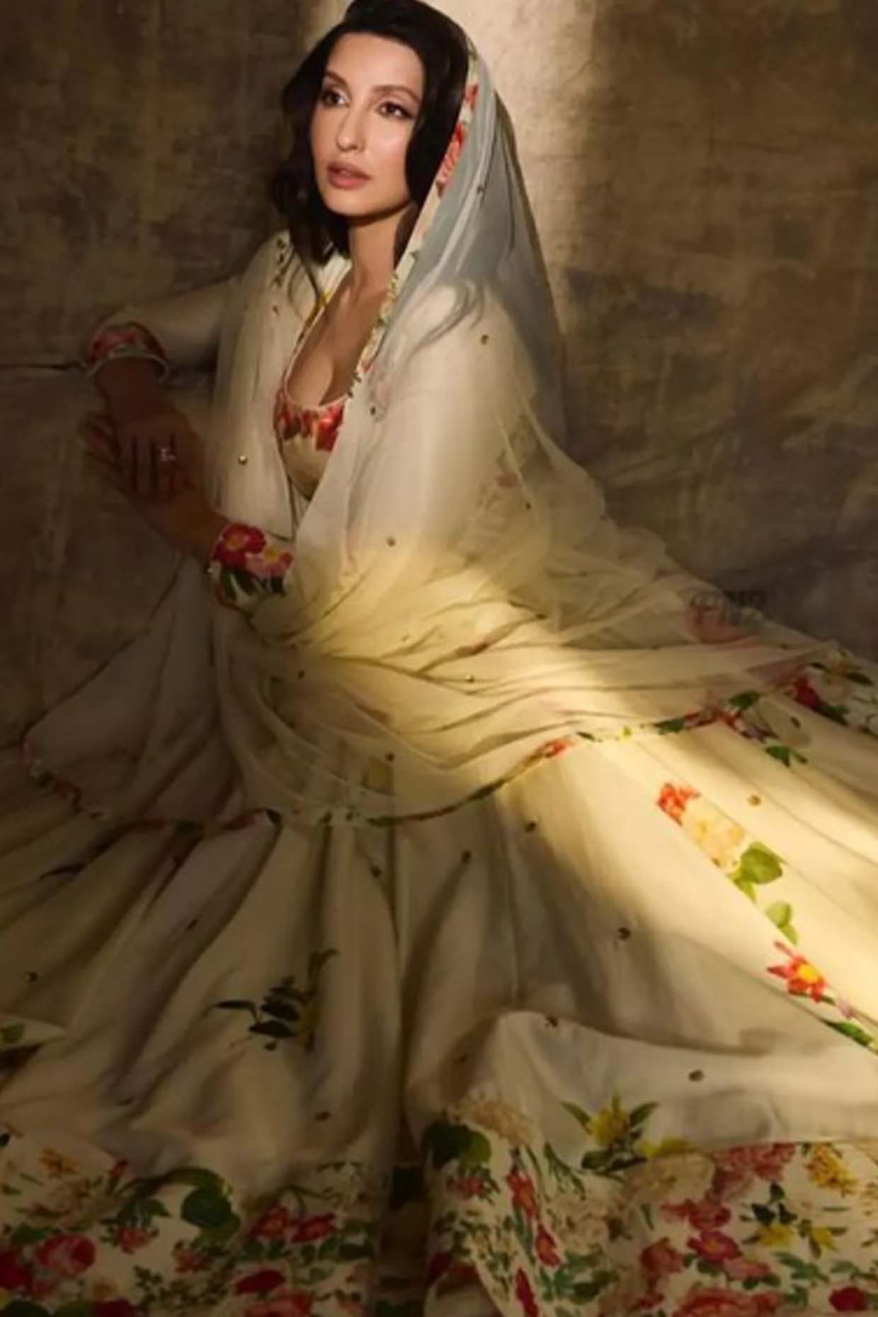 Women's Floral Multicolour Anarkali Set
