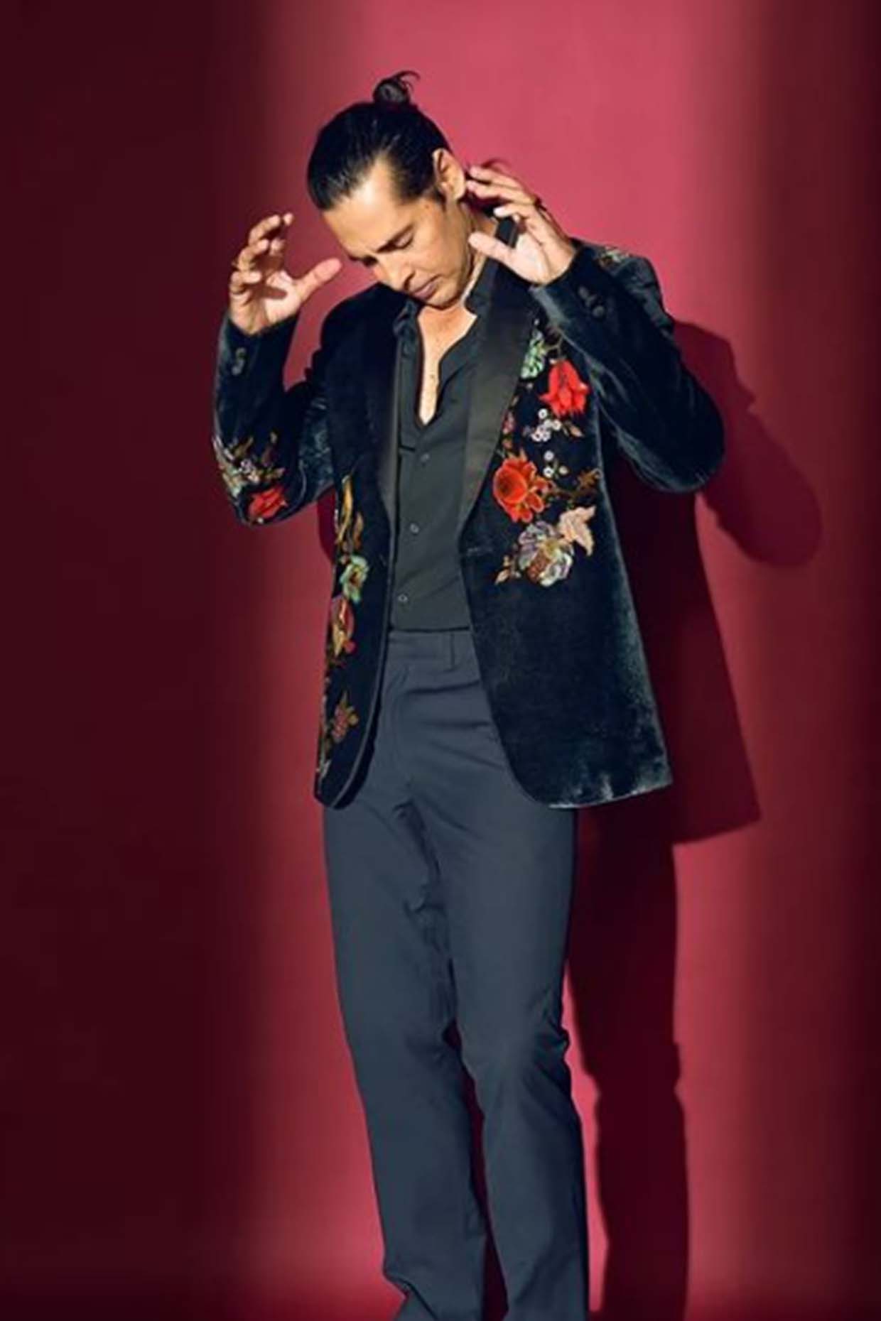 Men's Digital Printed Embroidered Tuxedo