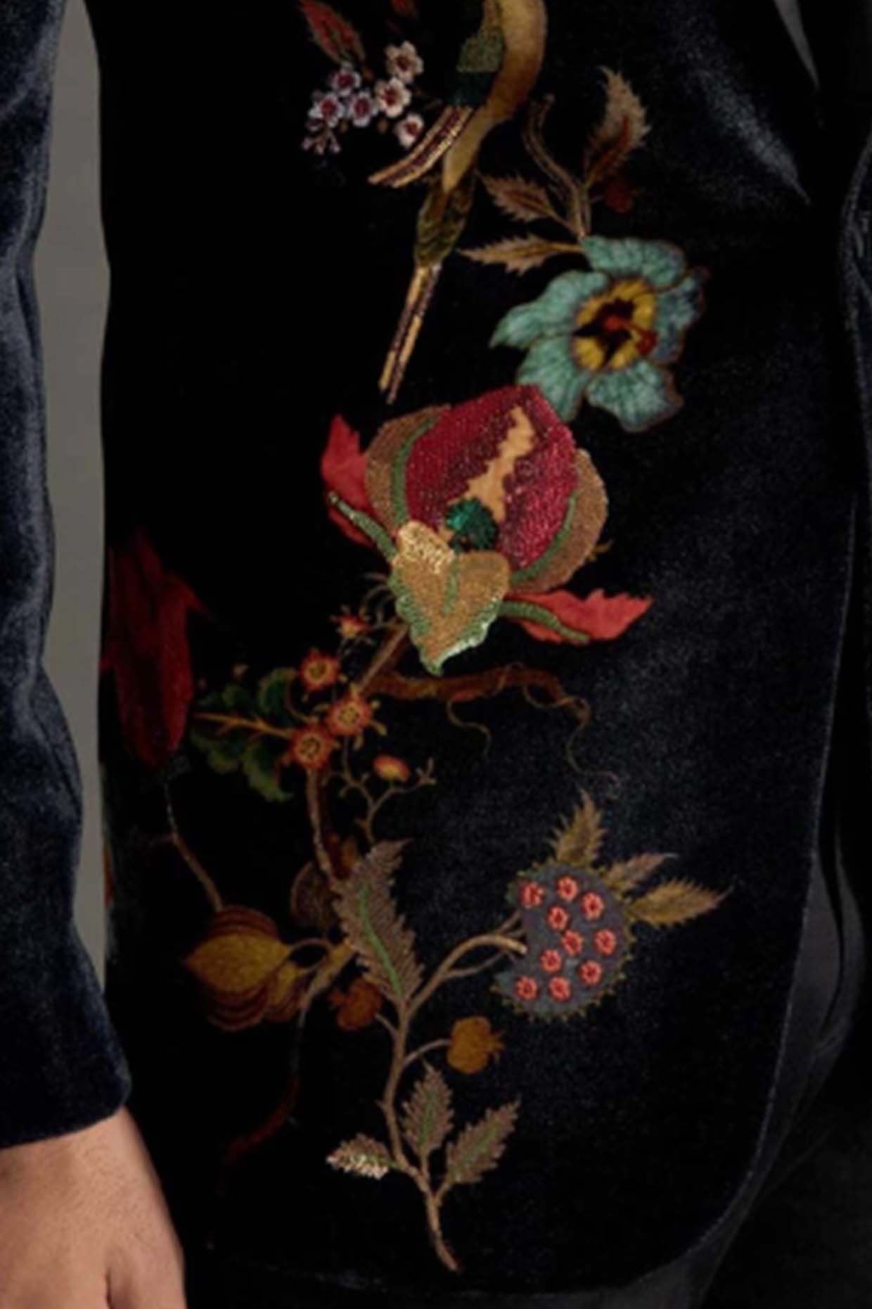 Men's Digital Printed Embroidered Tuxedo
