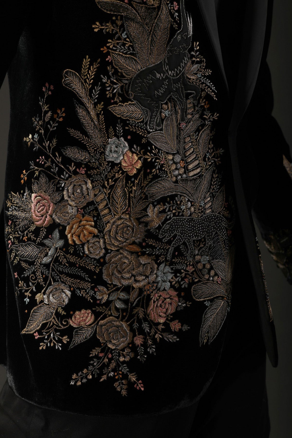 Black Embroidered Tuxedo