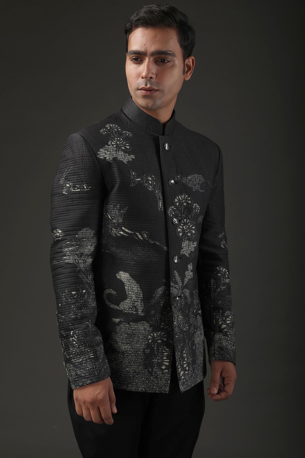 Men's Printed Bandhgala