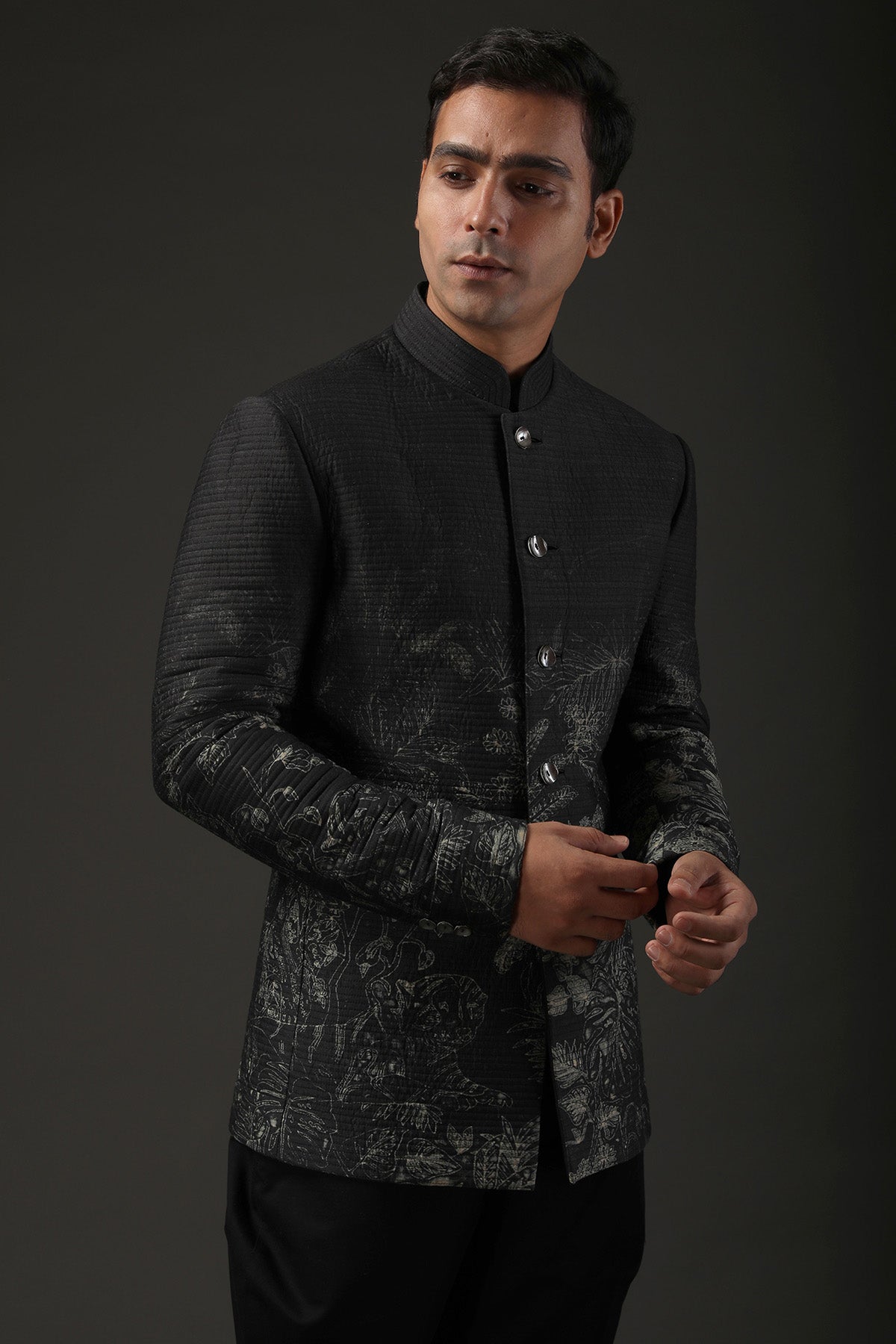 Men's Printed Bandhgala