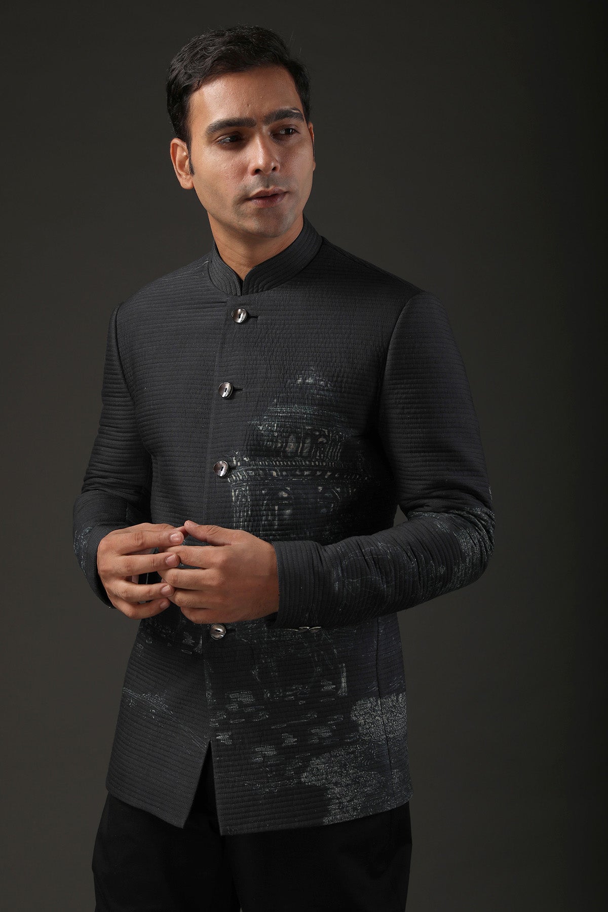 Men's Printed Bandhgala