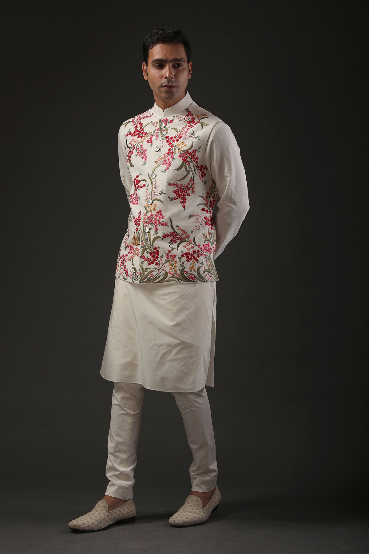 Men's Embroidered Nehru Jacket