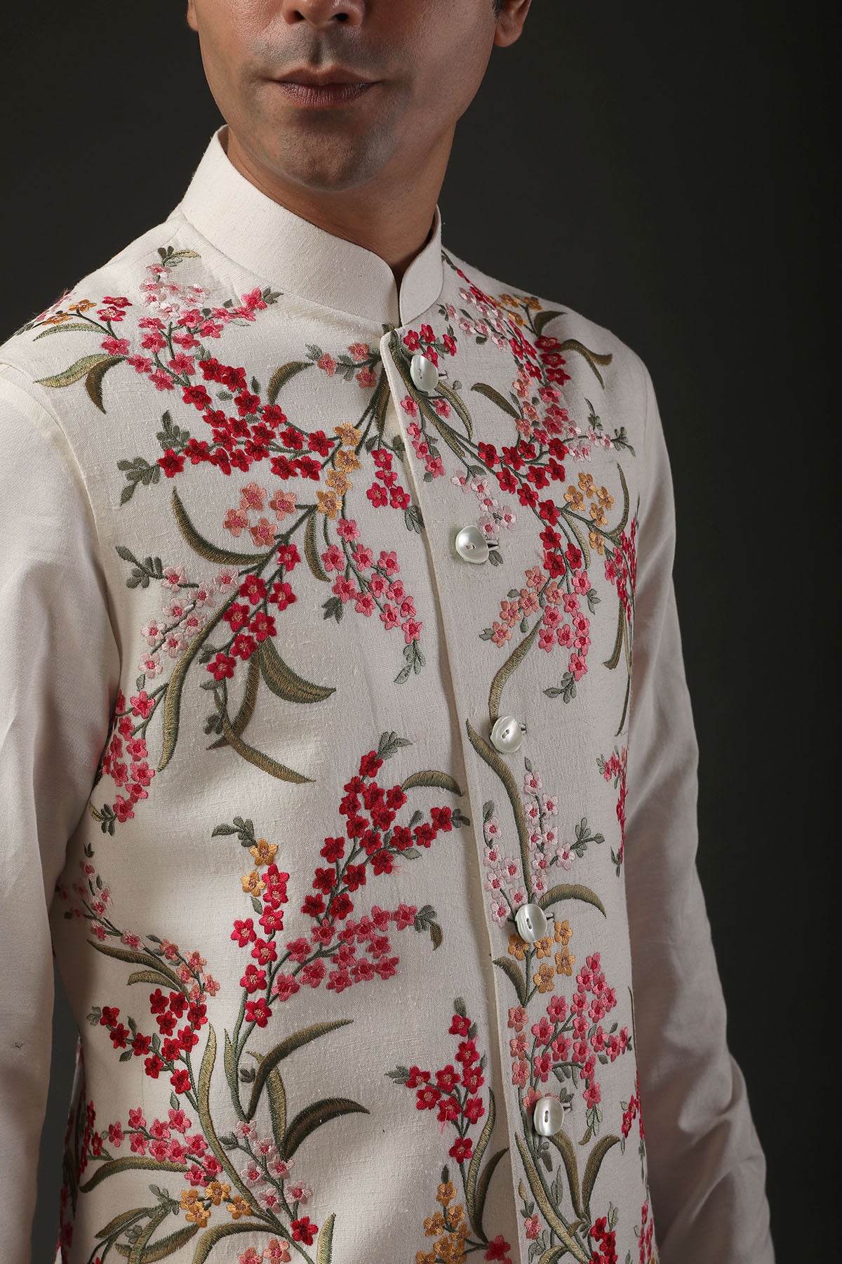 Men's Embroidered Nehru Jacket