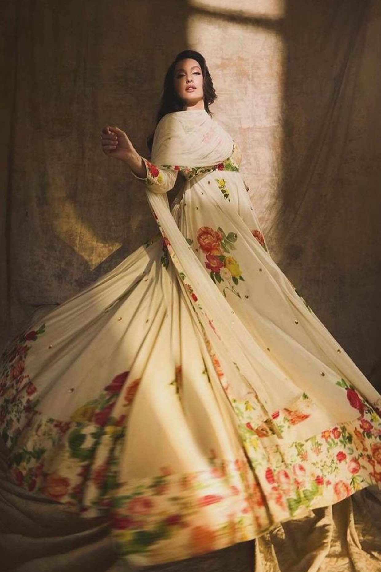 Women's Floral Multicolour Anarkali Set