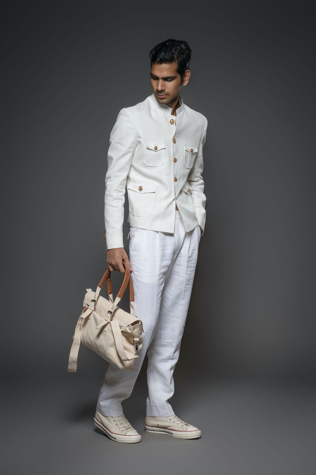 Balance By Rohit Bal Men Linen Jacket