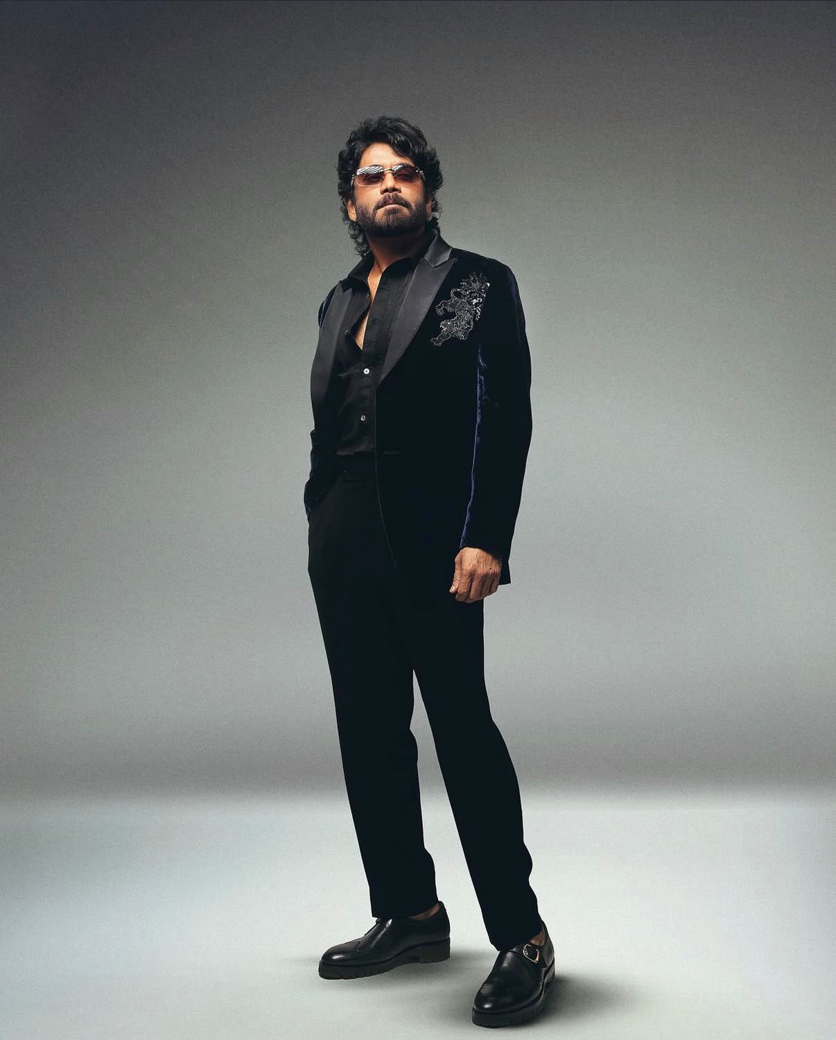 Nagarjuna Stuns in a Rohit Bal Bandhgala With Tiger Motif