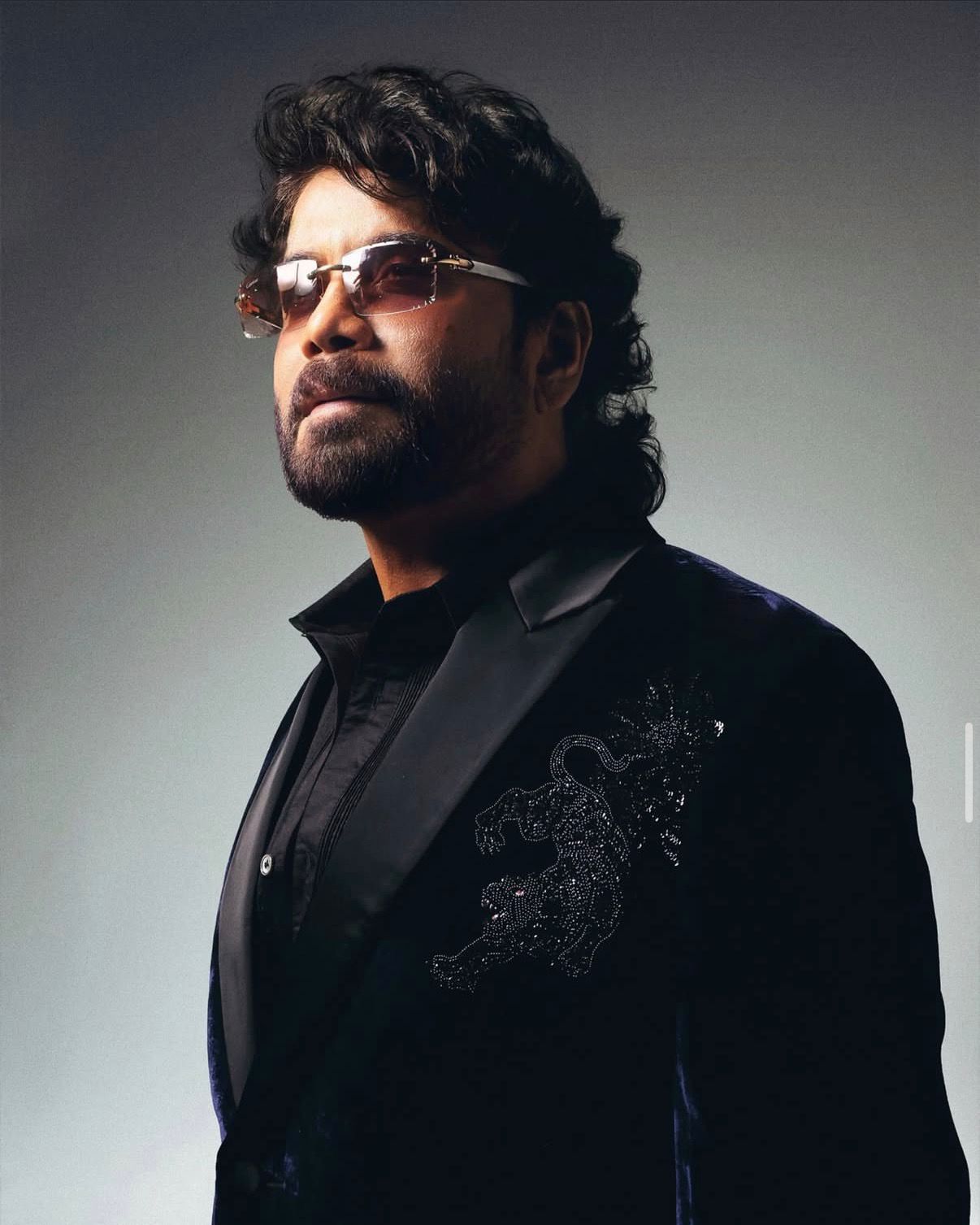 Nagarjuna Stuns in a Rohit Bal Bandhgala With Tiger Motif