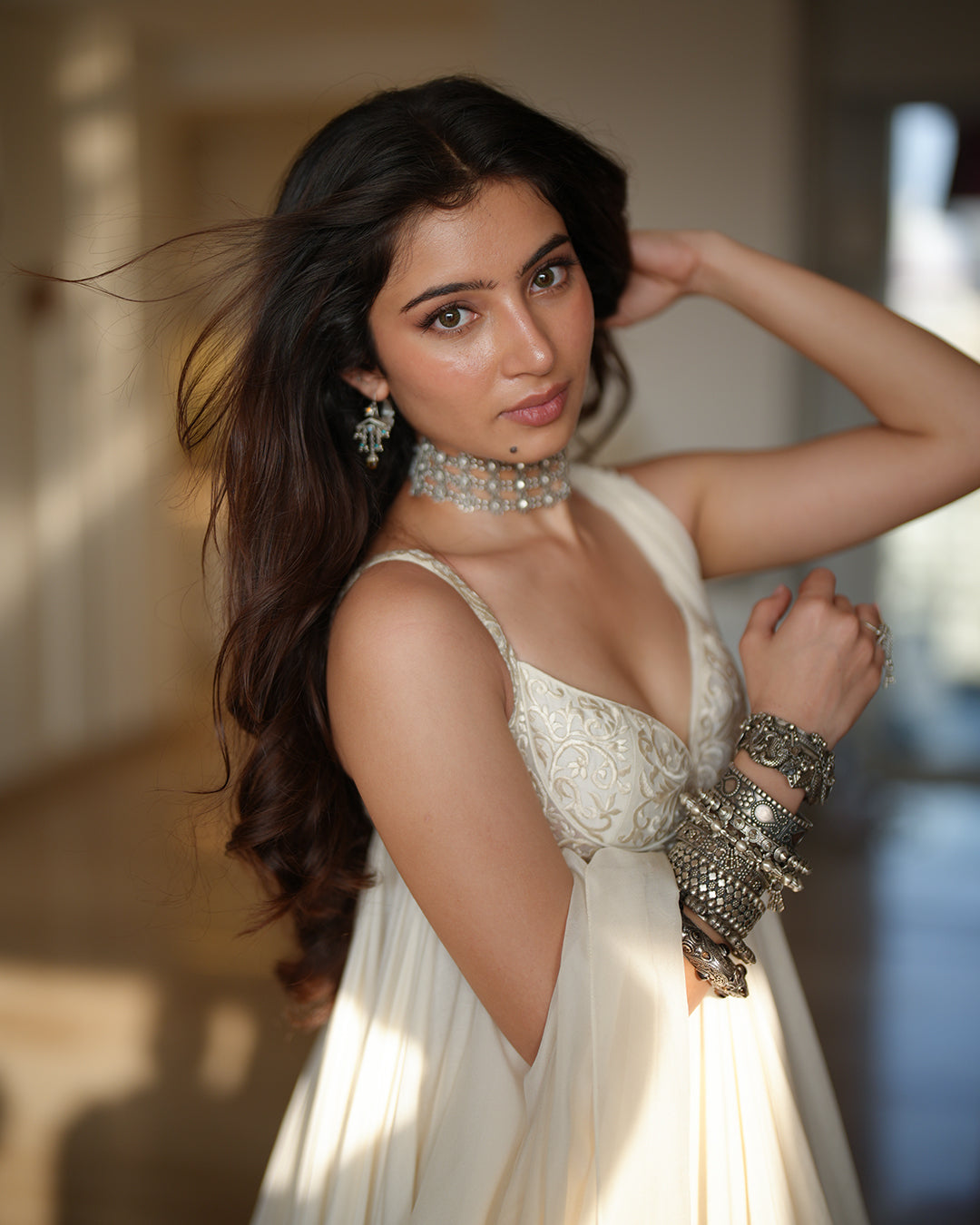 Anarkali Set with Chudidar - SARA ARJUN