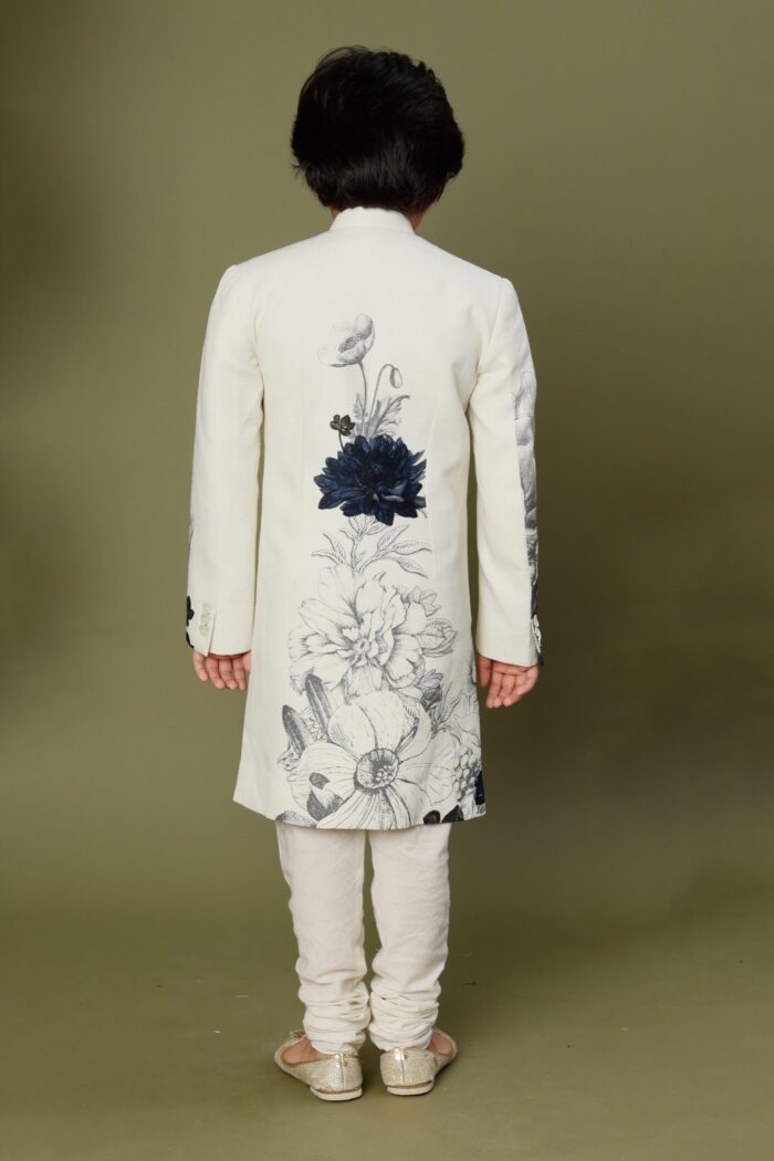 FLORAL PRINTED SHERWANI - Image 2