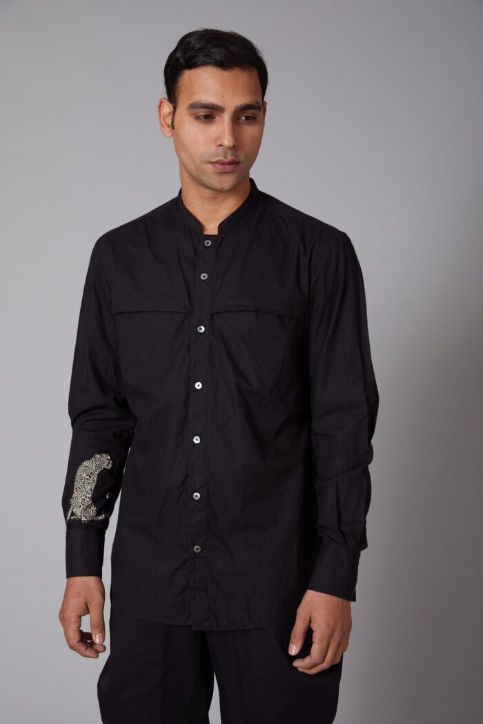 Black Poplin Shirt