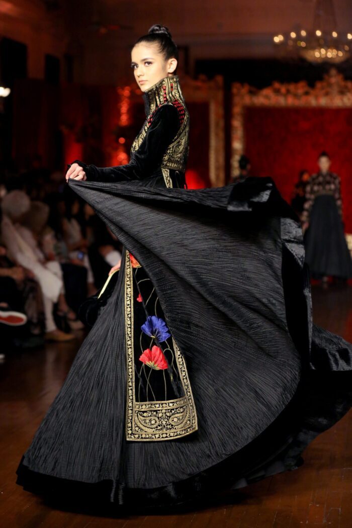 Black Flared Anarkali - Image 2