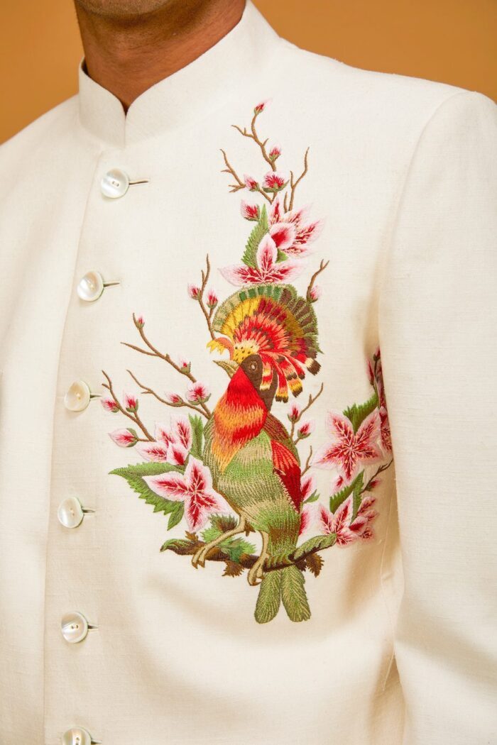 MEN'S BIRD RESHAM SHERWANI - Image 2