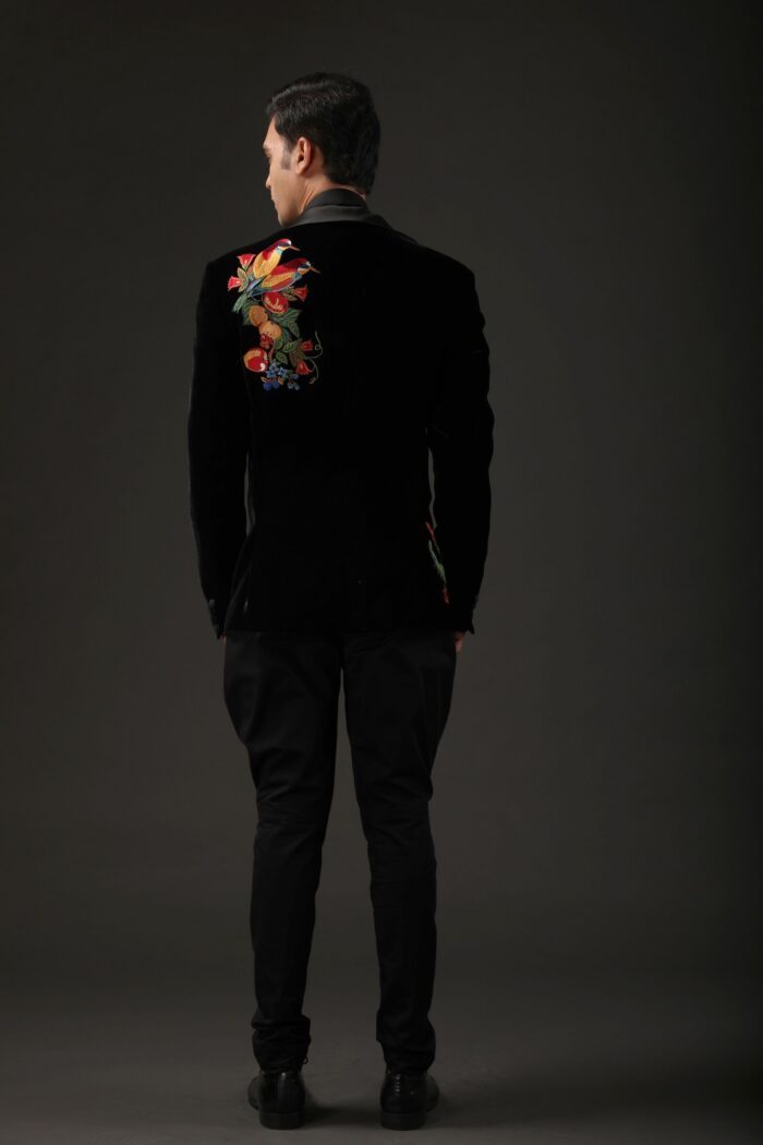 Black Silk Velvet Tuxedo - Image 4