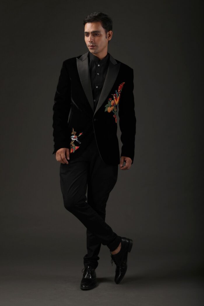 Black Silk Velvet Tuxedo - Image 2